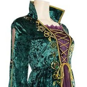 Womens Winifred Sanderson Dress Halloween Cosplay Costume Witch Plus Size Robe